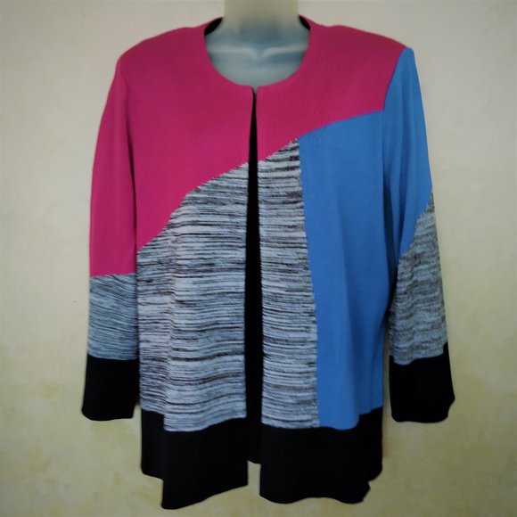 Misook Colorblock Jacket EUC XL - Picture 1 of 7